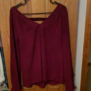Burgundy Sena Bar Blouse